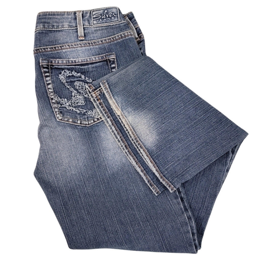 Silver Aiko Bootcut Jeans Blue Denim Y2K Festival Cowgirl Low Rise Women… - Picture 10 of 15